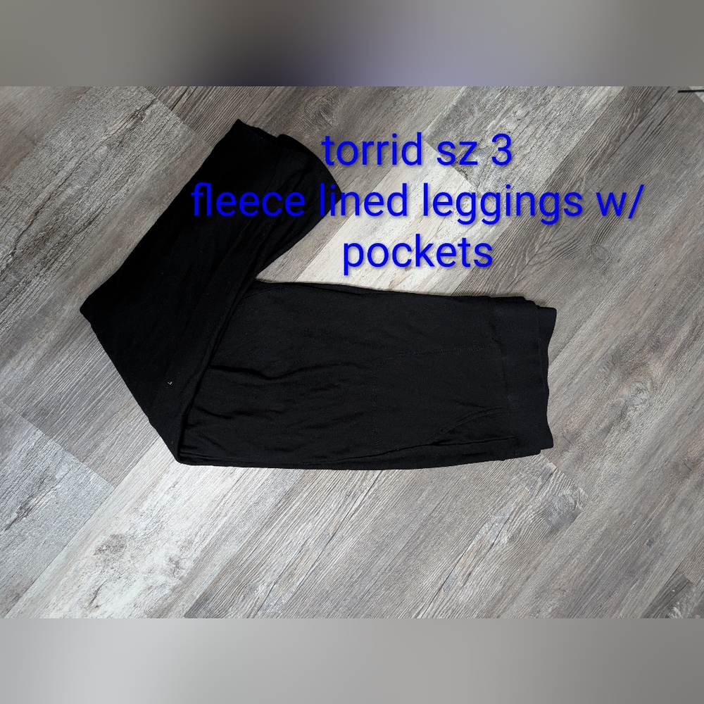Torrid Black Fleece Lined Leggings